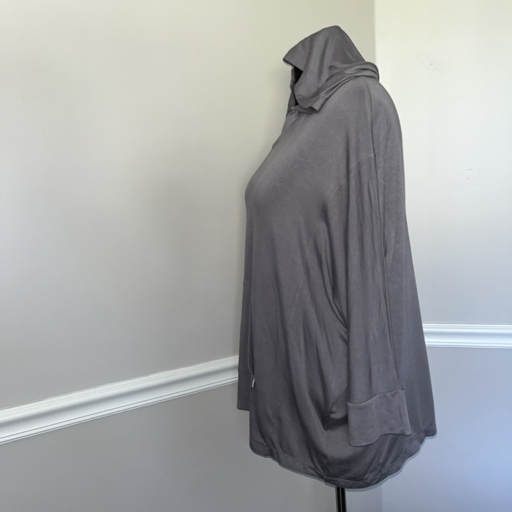 Koolaburra by UGG Women's Size 1X Gray French Terry Hoodie Poncho Pullover Top‎ - Picture 6 of 13